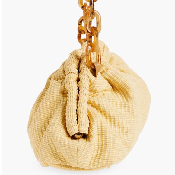 Mansur Gavriel Oversized Twist Cloud Woven Raffia Clutch Shoulder Bag Natural - Picture 4 of 15